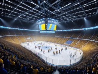 Djurgården och deras supportrar i fokus på Svenskafans illustration
